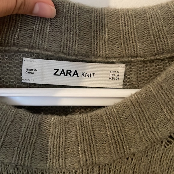 Zara dress size medium GREEN/KAKI winter oversized dress - Picture 2 of 3